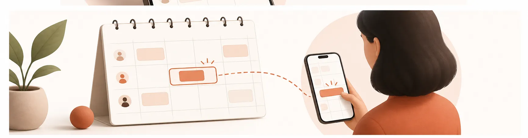 A clean booking calendar with a newly opened slot ready to refill